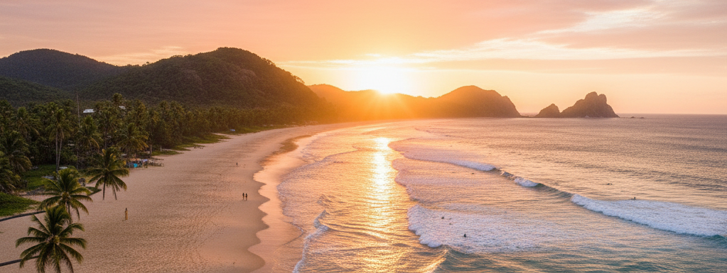 Beautiful QLD beach at sunset